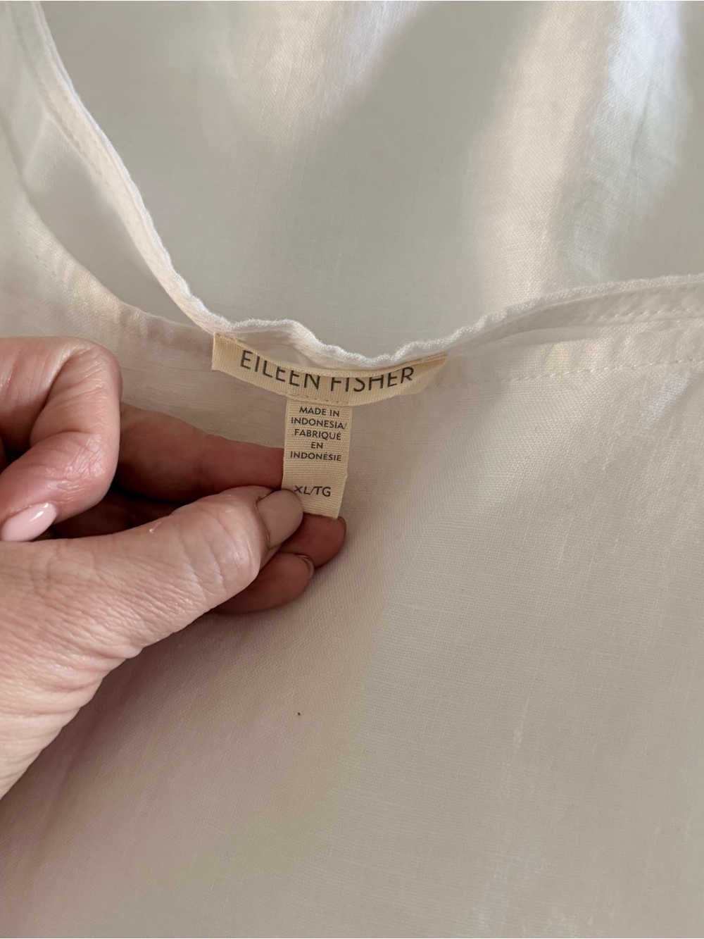 Eileen Fisher white Linen Slip dress - Picture 2 of 3
